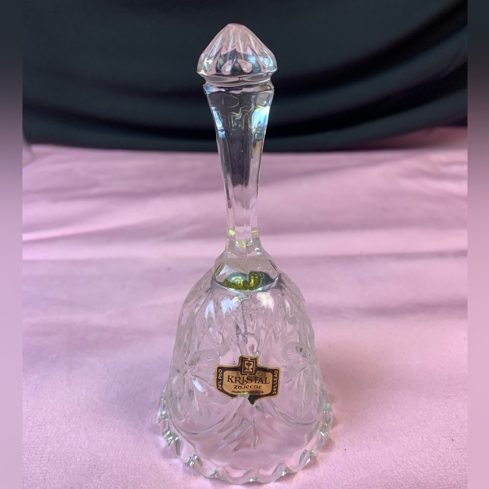 Vintage Lead Crystal Glass Bell by Zajecar.